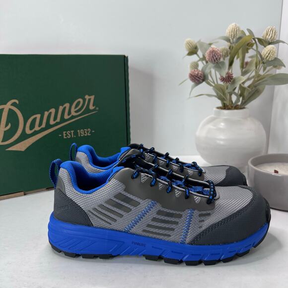 Danner Run Time 3" ESD Composite Toe Sneaker Gray/Blue 12374 Women 7M NWB - Picture 3 of 10